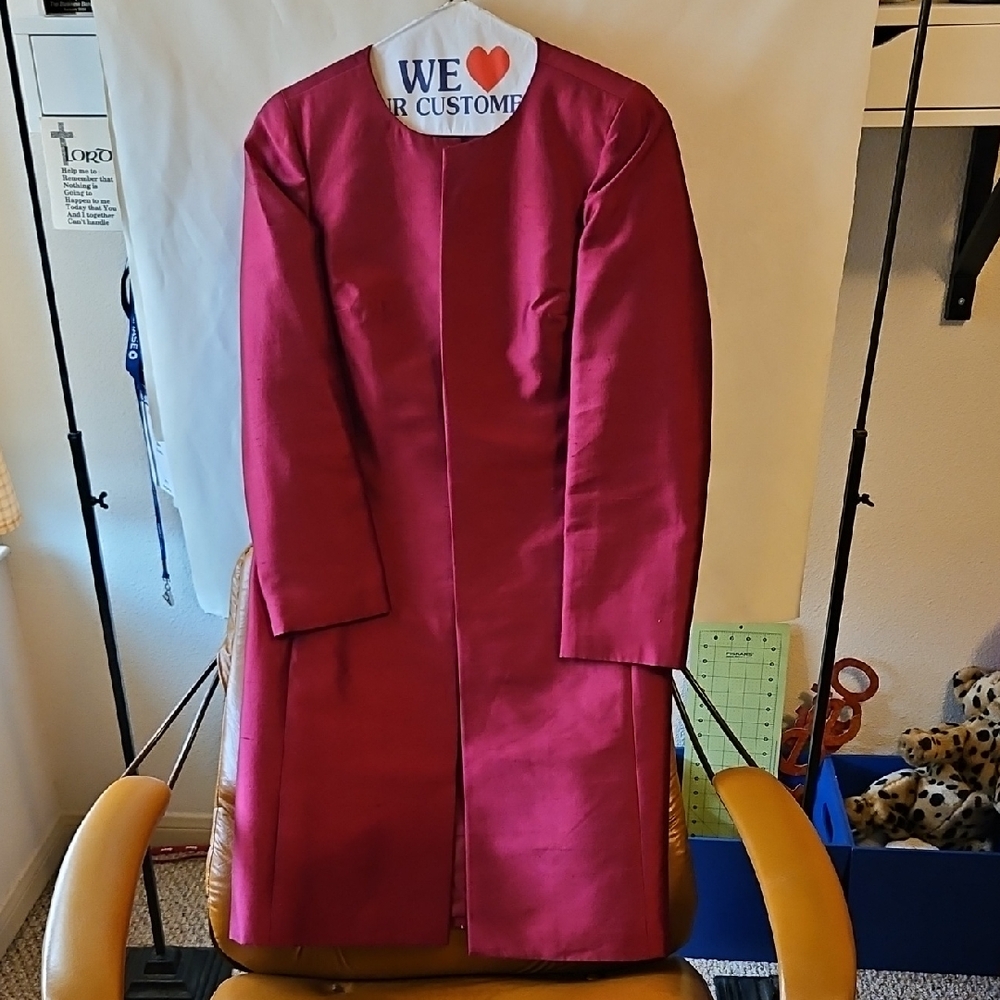 Talbots Women's Pea Coat in Rich Burgundy